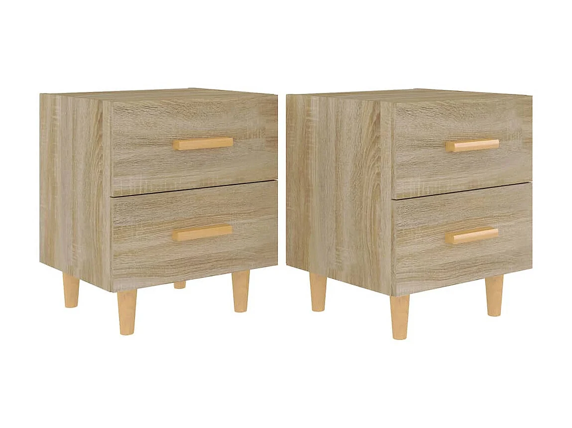 Nachtkastjes 2 st 40x35x47,5 cm sonoma eikenkleurig NL52247