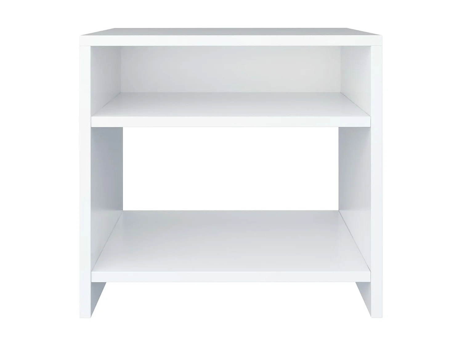 Lote de 2 Mesitas de noche madera contrachapada blanco 40x30x40 cm ES57920