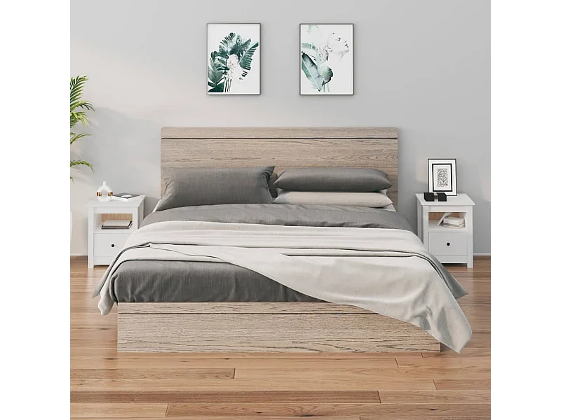 Mesas de cabeceira 2 pcs 40x35x49 cm pinho maciço branco PT30250