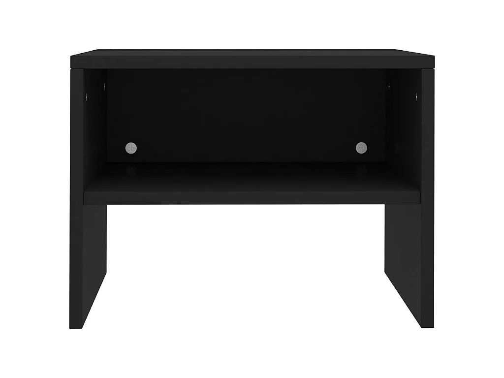 Lot de 2 Tables de chevet Noir 40 x 30 x 30 cm Aggloméré GHR51901