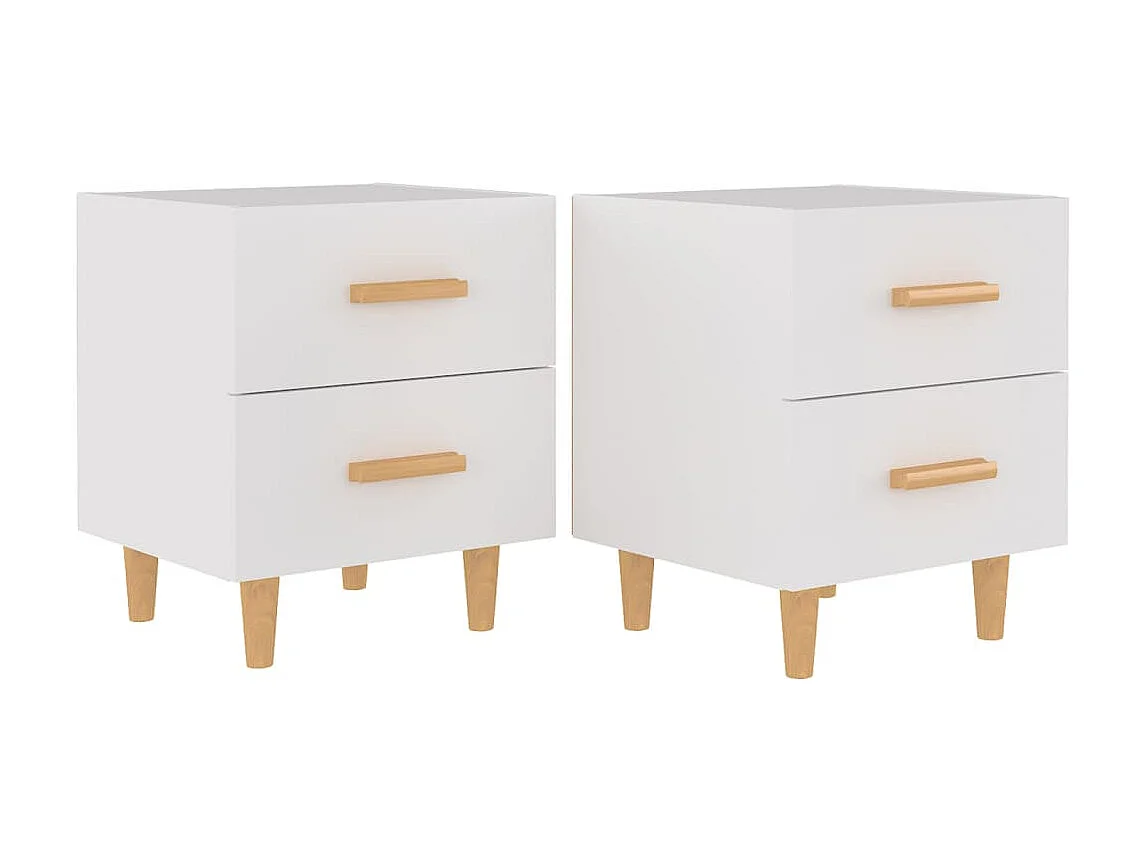 Nachtkastjes 2 st 40x35x47,5 cm wit NL39379