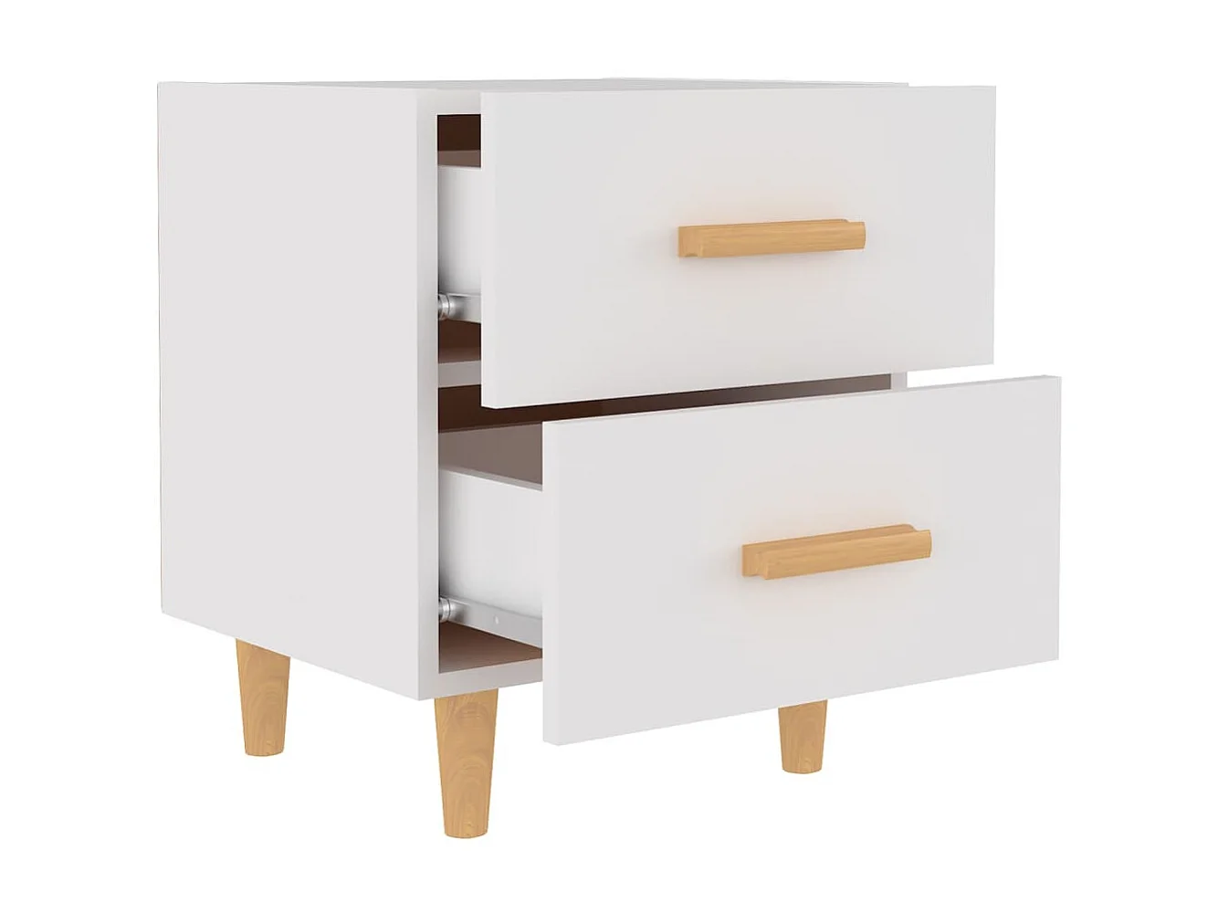 Lot de 2 Tables de chevet Blanc 40x35x47,5 cm GHR69515