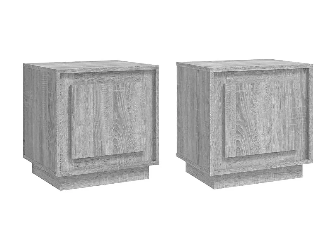 Mesas cabeceira 2pcs 44x35x45cm derivados madeira cinza sonoma PT90534