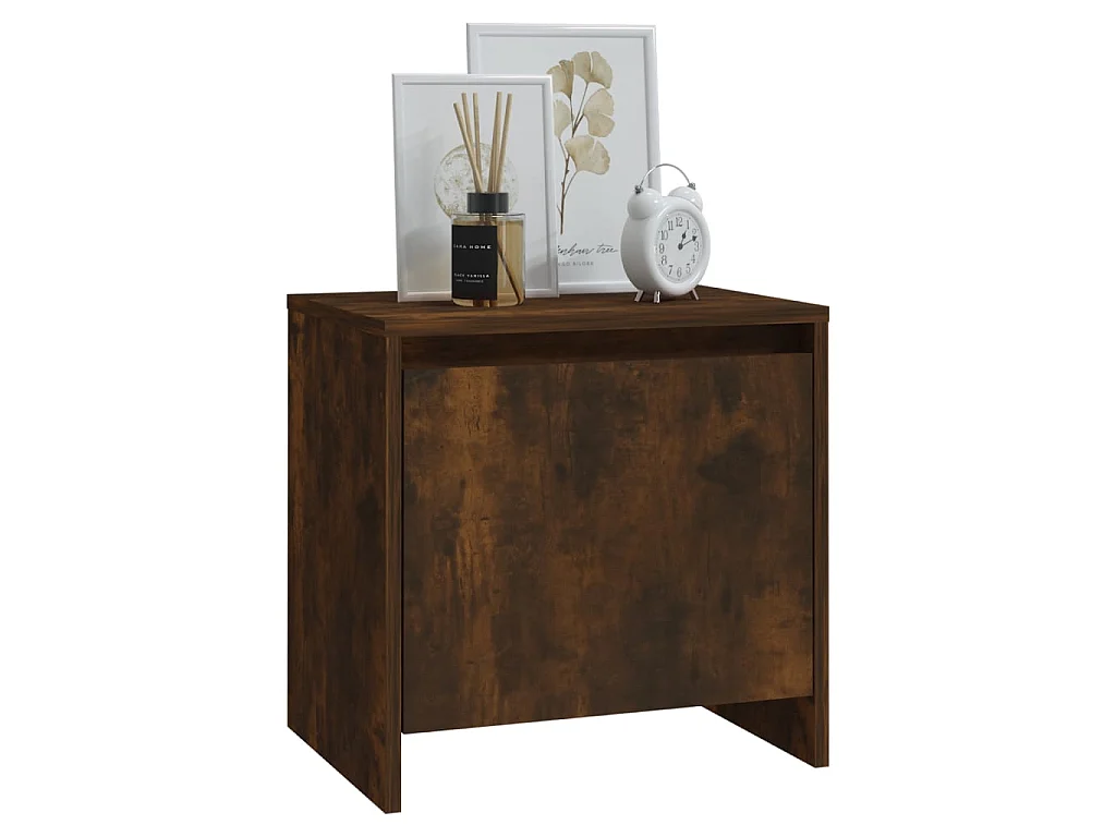 Nachtkastjes 2 st 45x34x44,5 cm bewerkt hout gerookt eikenkleur NL75594