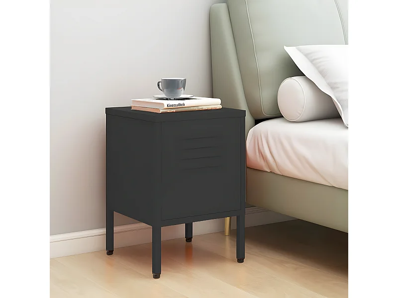 Table de chevet Anthracite 35x35x51 cm Acier GHR56561