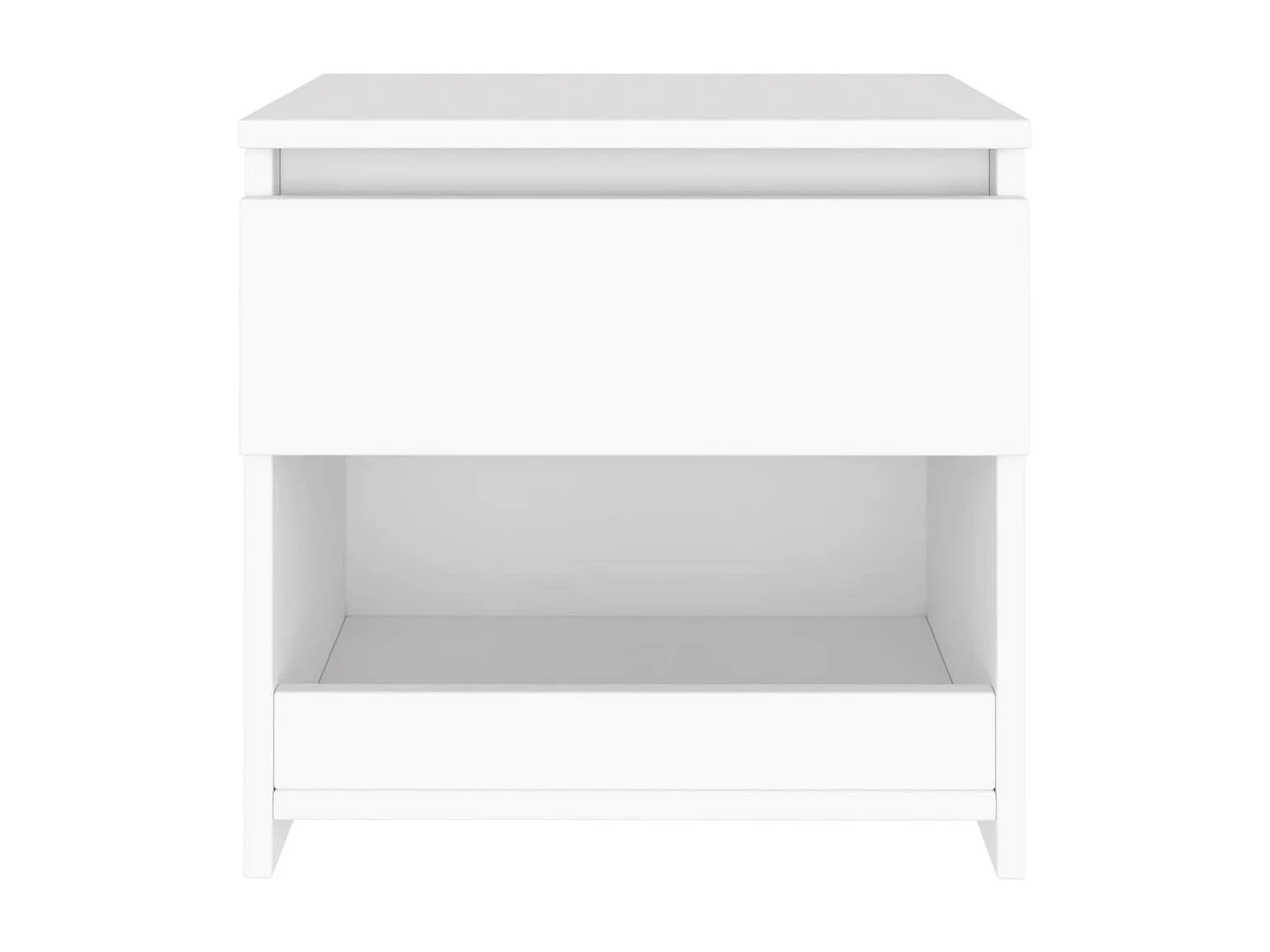 Lote de 2 Mesitas de noche madera contrachapada blanco 40x30x39 cm ES62547