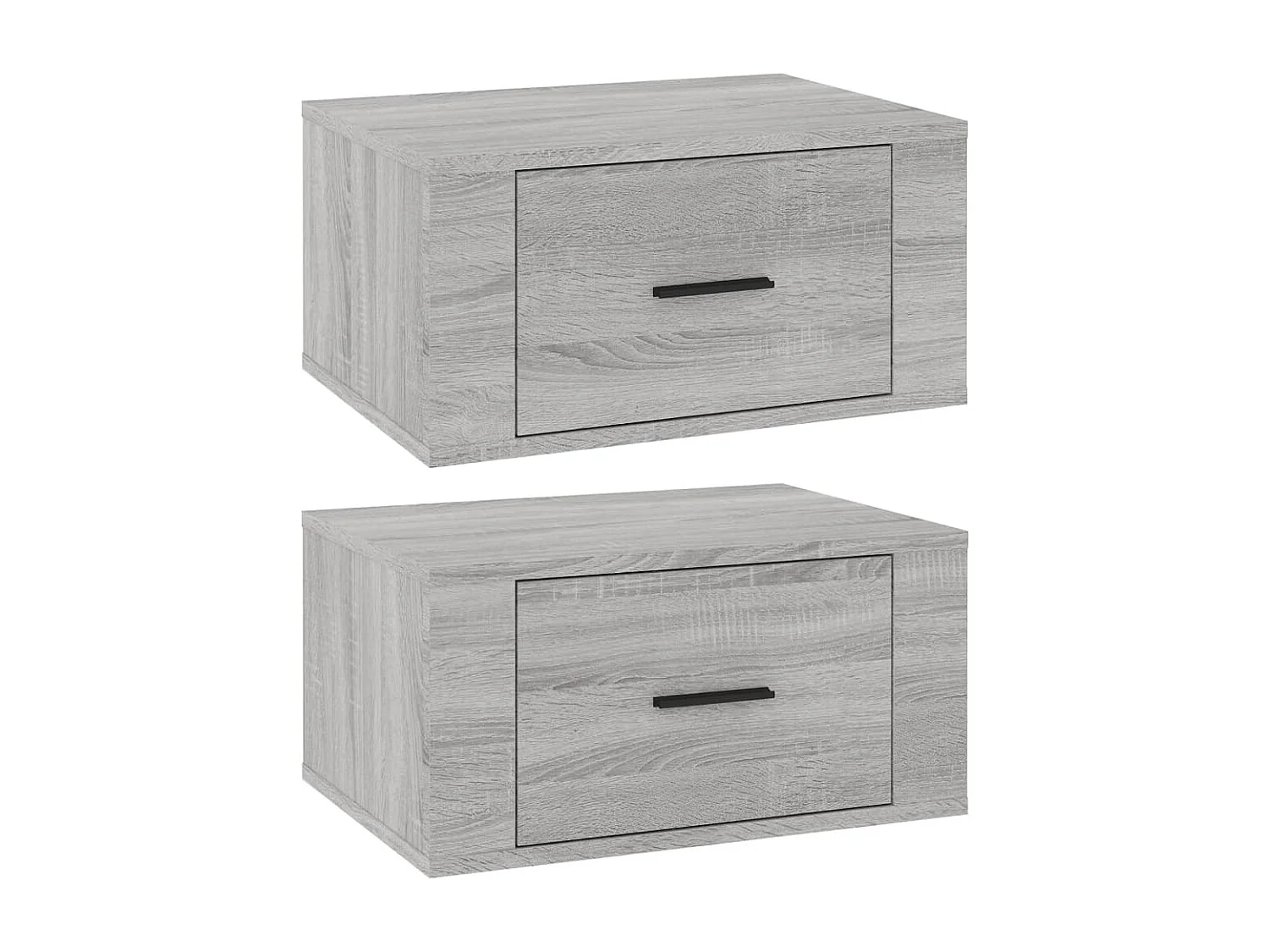 Lot de 2 Tables de chevet murales Sonoma gris 50x36x25 cm GHR40902