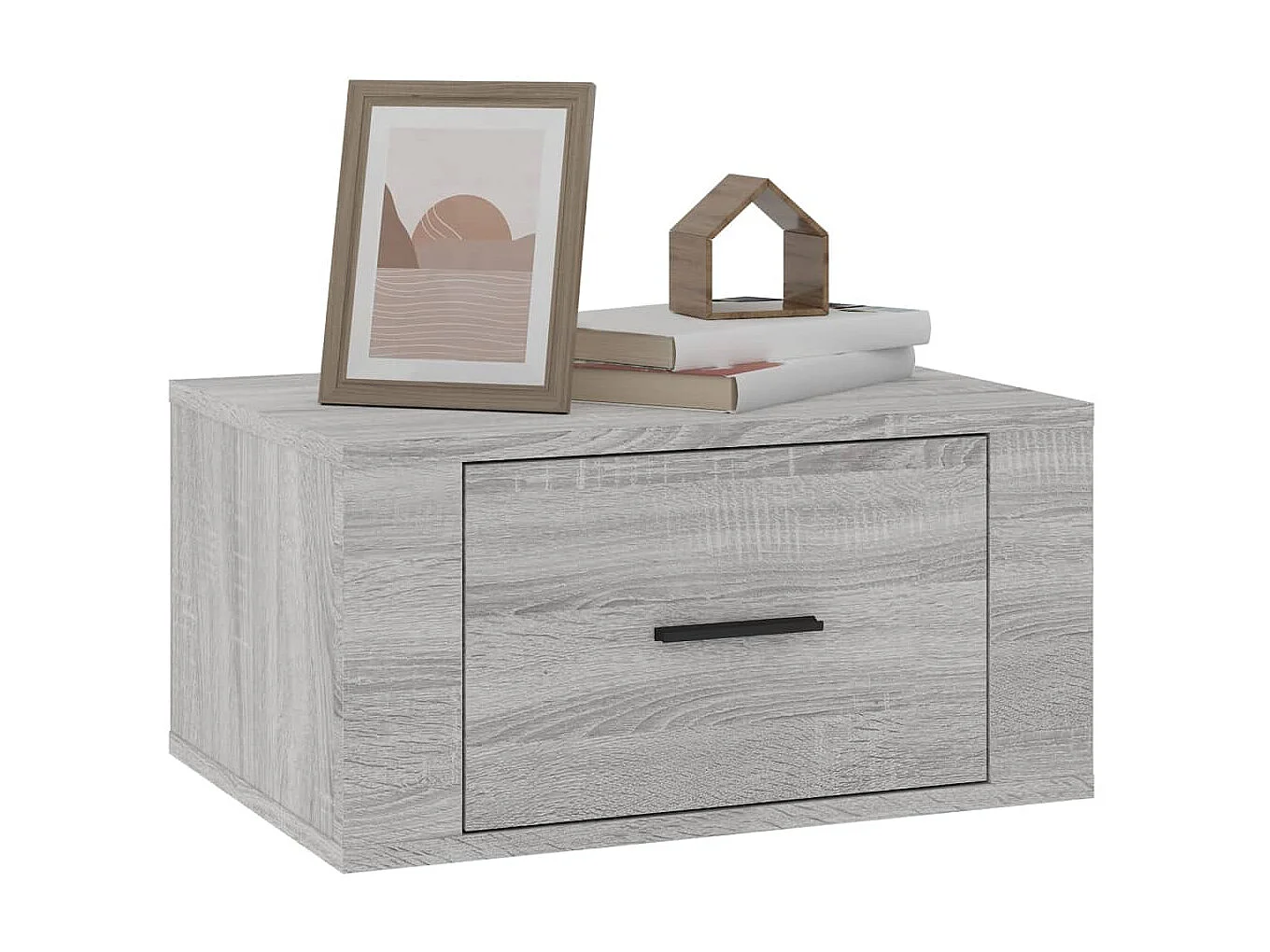 Lot de 2 Tables de chevet murales Sonoma gris 50x36x25 cm GHR40902