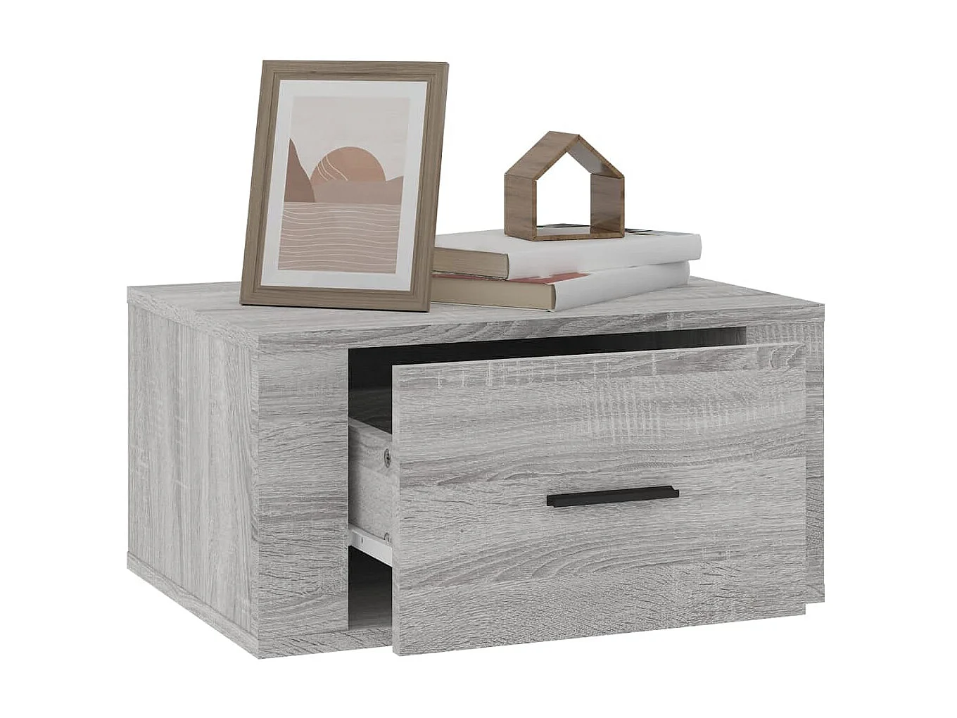 Lot de 2 Tables de chevet murales Sonoma gris 50x36x25 cm GHR40902