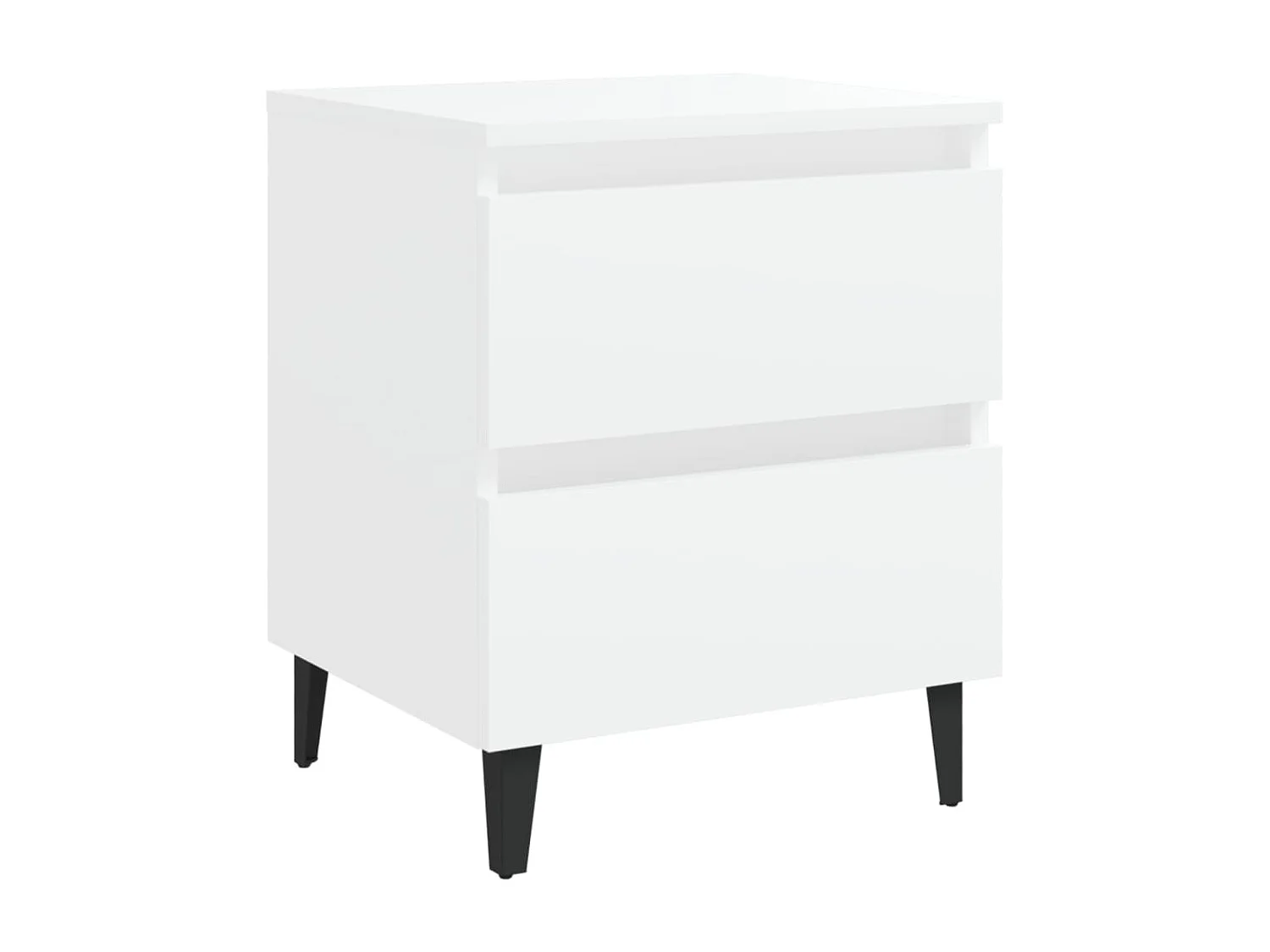 Table de chevet Blanc 40x35x50 cm Aggloméré GHR12201