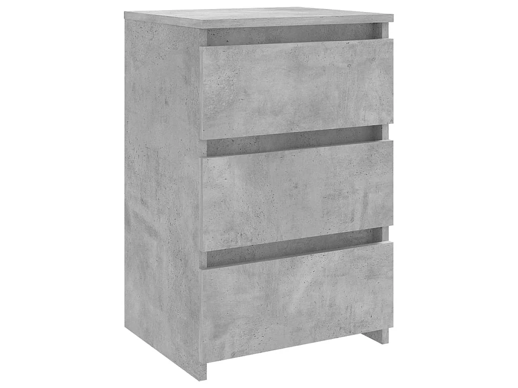 Table de chevet Gris béton 40x35x62,5 cm Aggloméré GHR10607