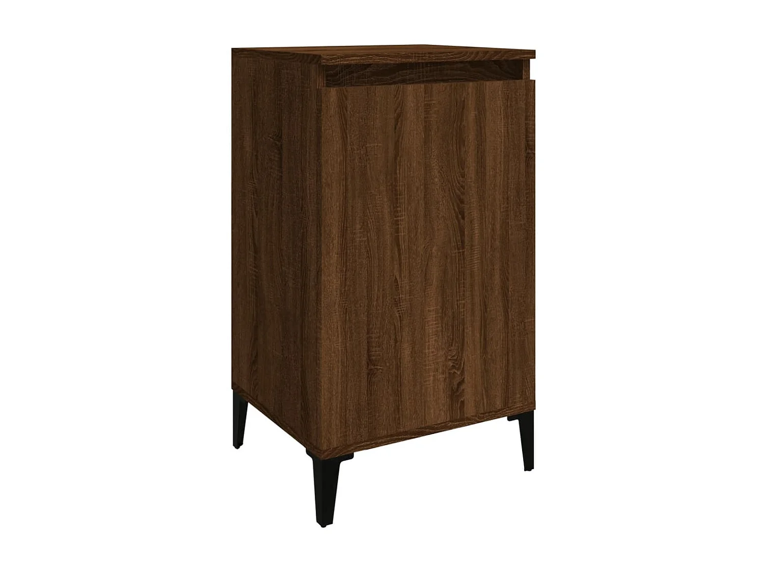 Lot de 2 Tables de chevet chêne marron 40x35x70cm bois d'ingénierie GHR25636