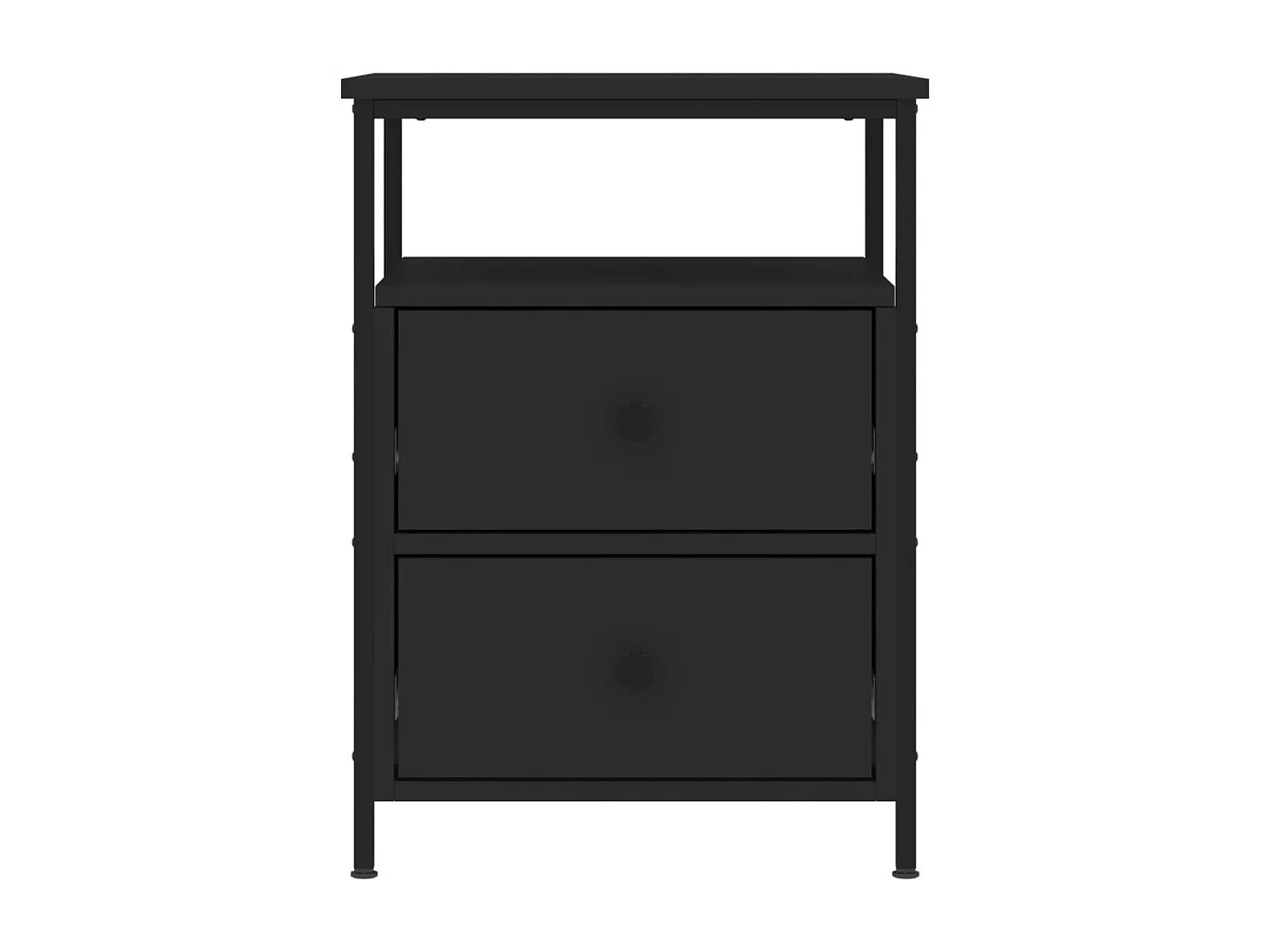 Mesa de cabeceira 44x45x60 cm derivados de madeira preto PT13502