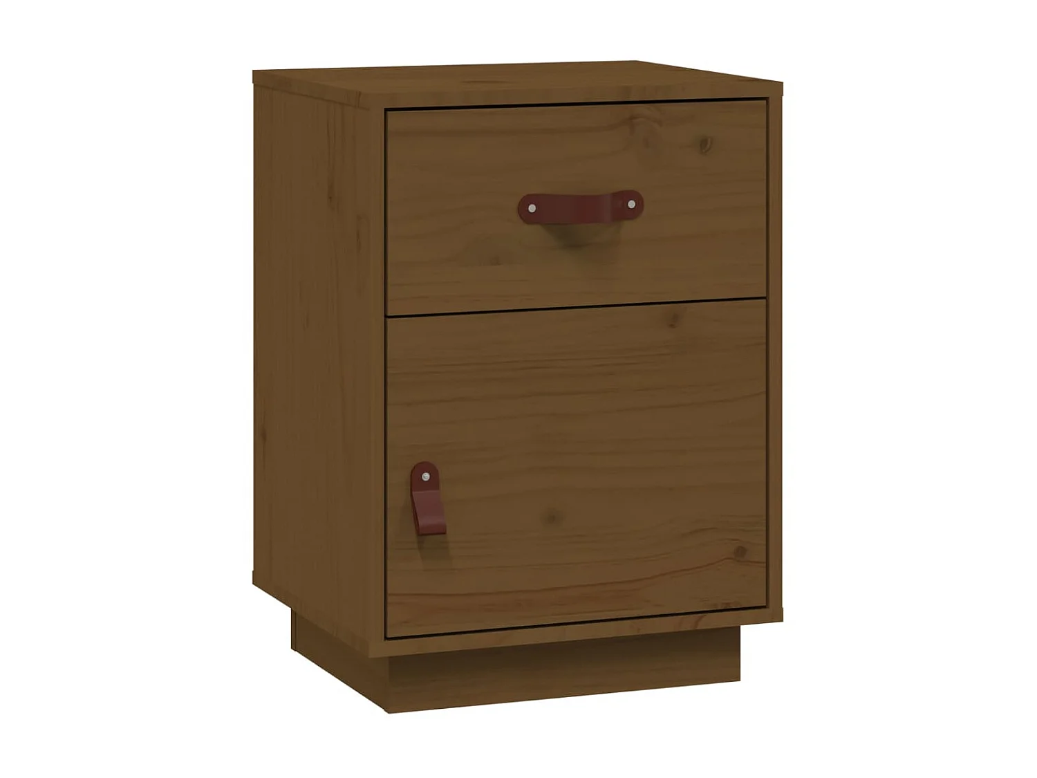 Lot de 2 Tables de chevet Marron miel 40x34x55cm Bois de pin massif GHR34802