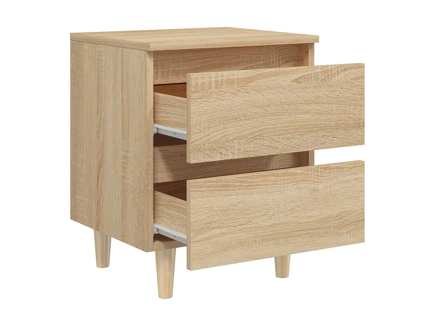 Table de chevet avec pieds en pin Chêne sonoma 40x35x50 cm GHR70967