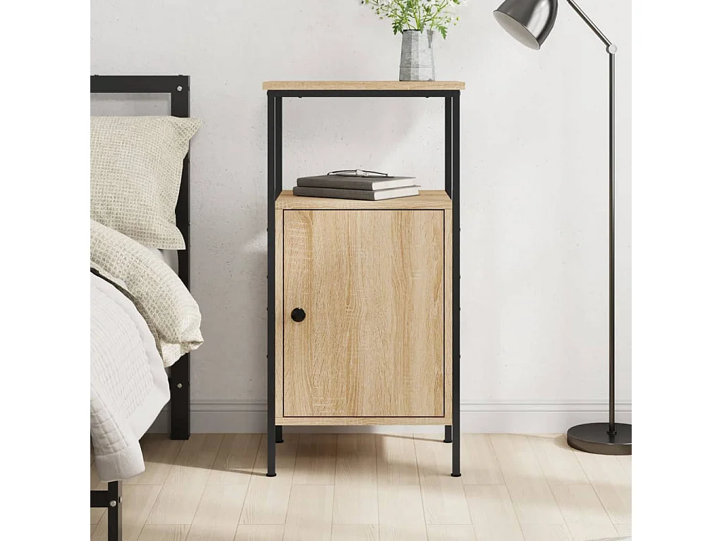 Table de chevet chêne sonoma 41x31x80 cm bois d'ingénierie GHR72655