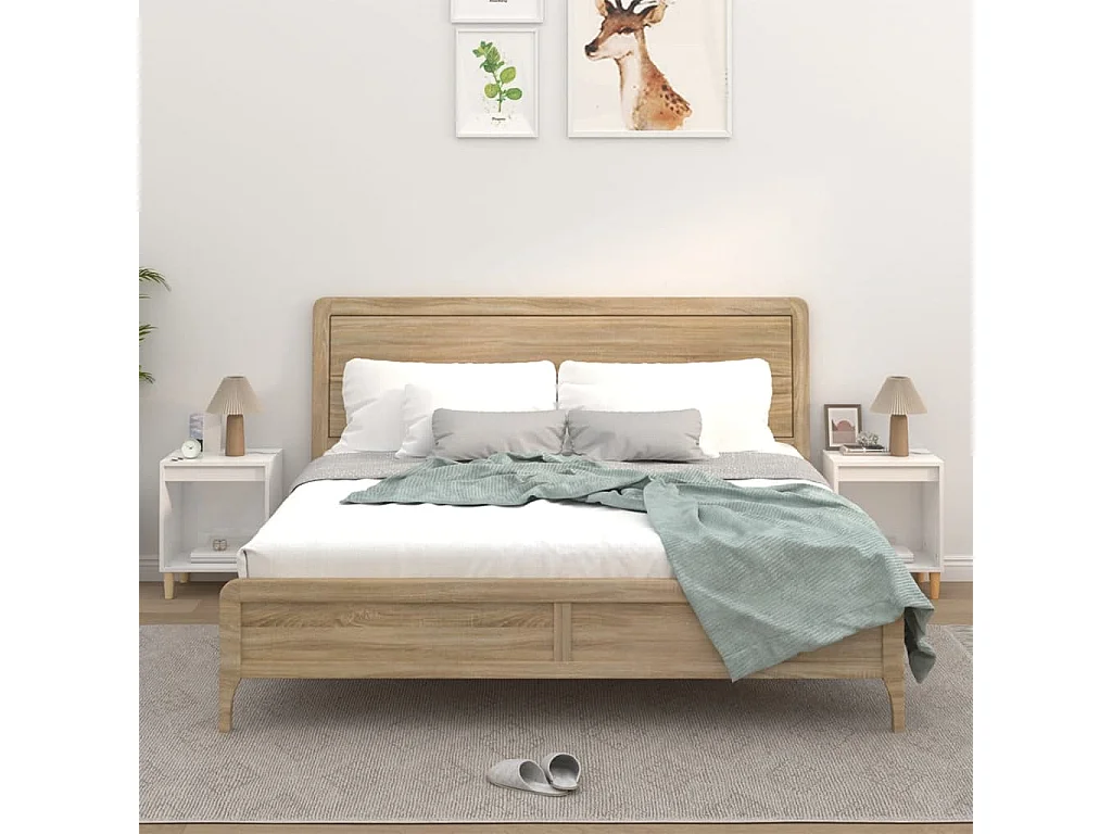 Nachtkastjes 2 st 40x35x50 cm hoogglans wit NL31578