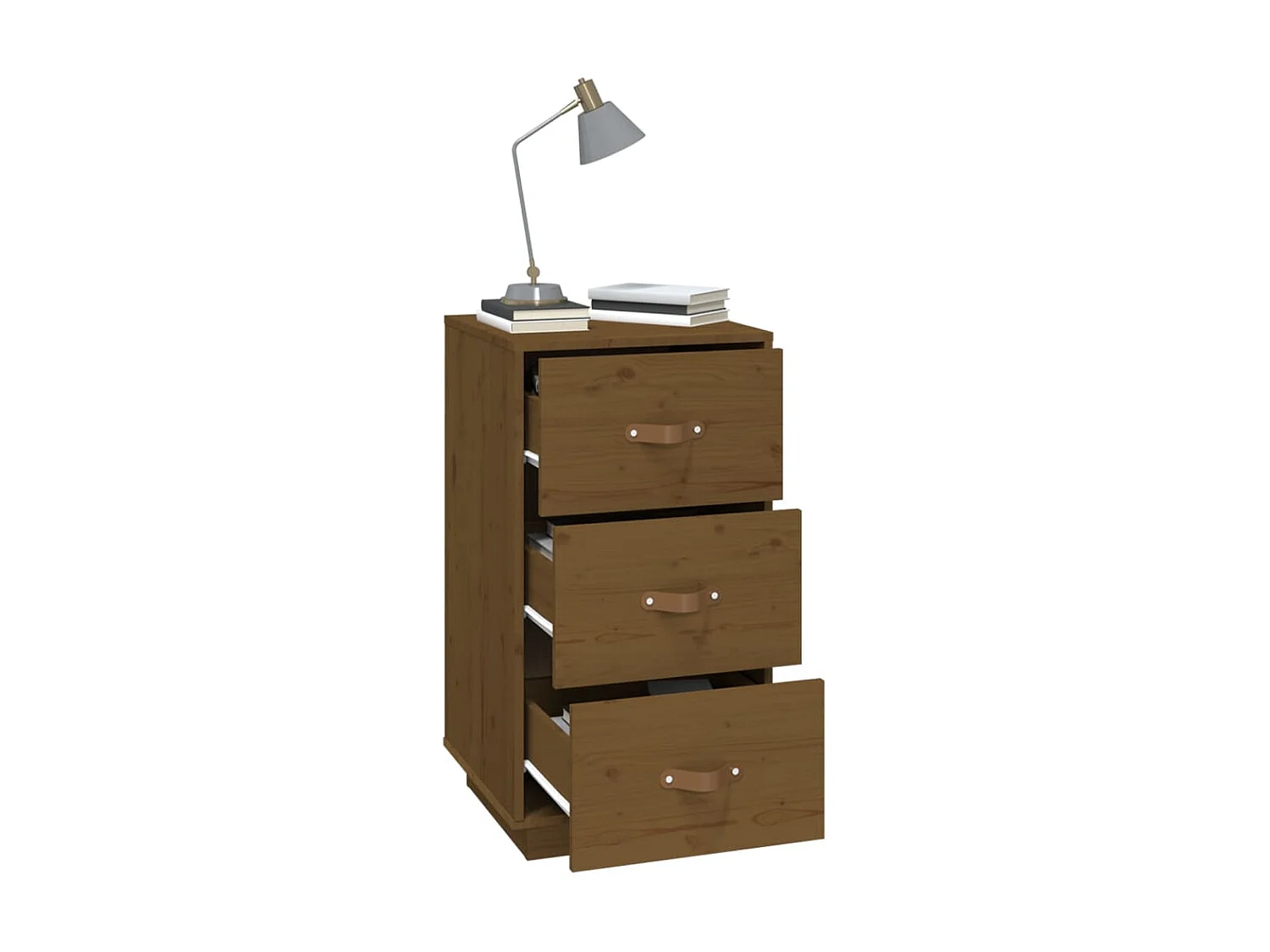 Mesas de cabeceira 2 pcs 40x40x75 cm pinho maciço castanho mel PT89017