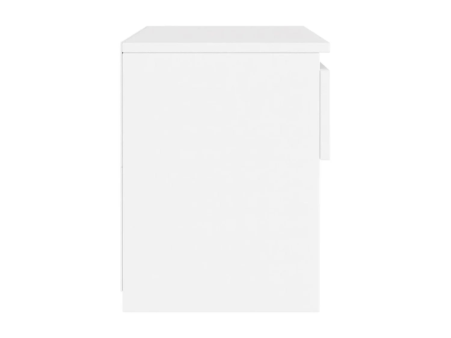 Mesita de noche de madera contrachapada blanco 40x30x39 cm ES71243