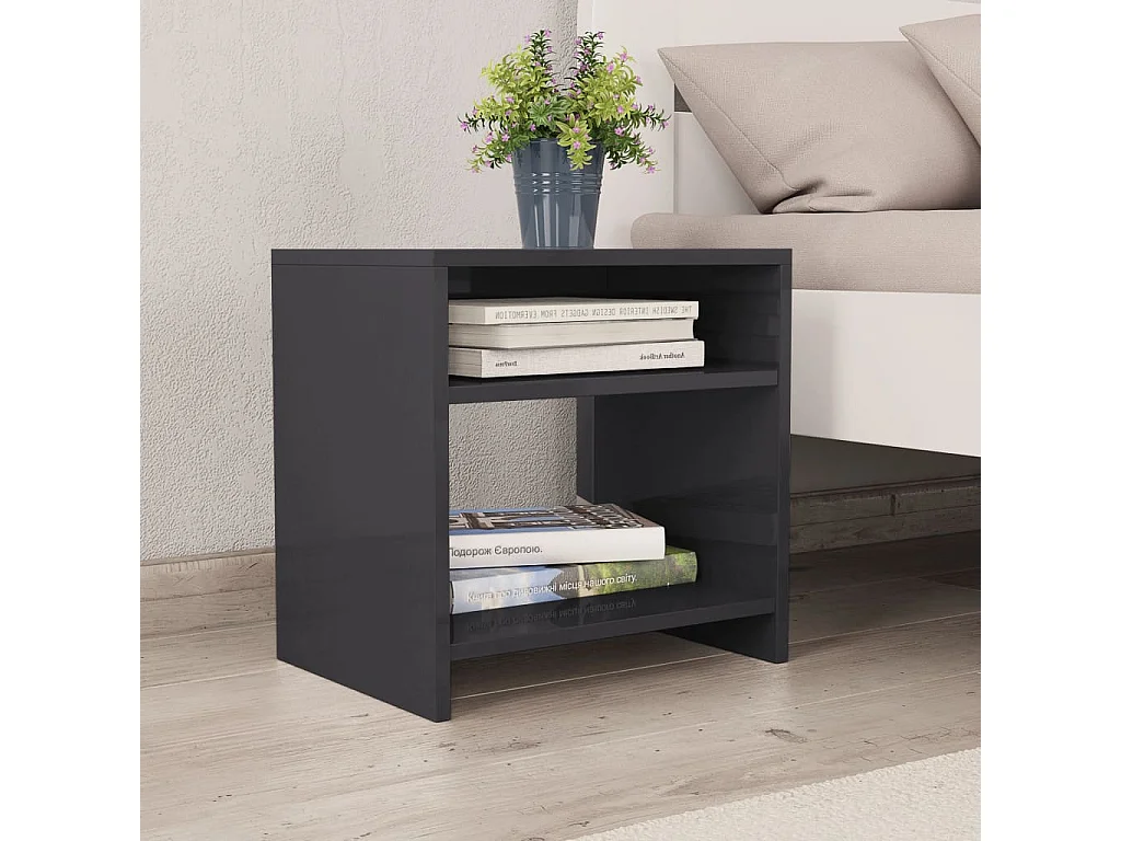 Nachtkastjes 2 st 40x30x40 cm bewerkt hout grijs NL82108