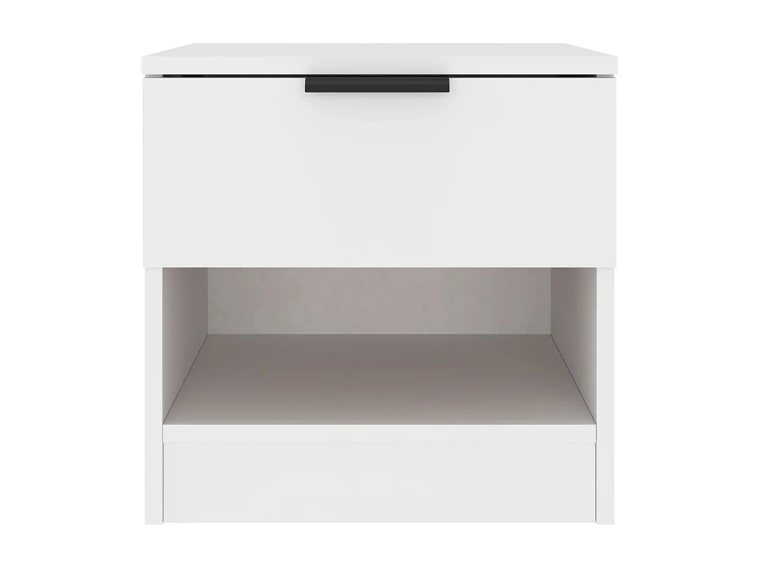 Lote de 2 Mesitas de noche madera contrachapada color blanco ES52963