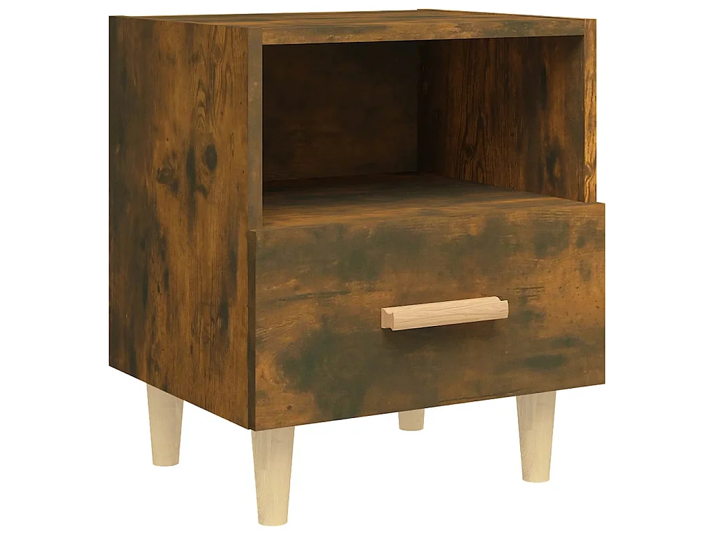 Lot de 2 Tables de chevet Chêne fumé 40x35x47 cm GHR98484