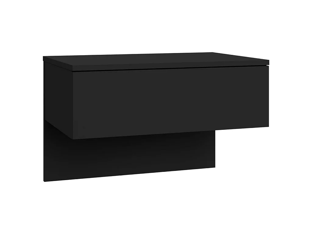 Mesas de cabeceira montagem na parede 2 pcs preto PT86588