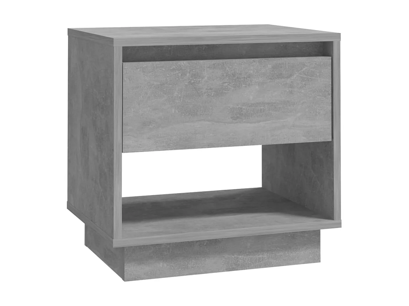 Lot de 2 Tables de chevet Gris béton 45x34x44 cm Aggloméré GHR65112