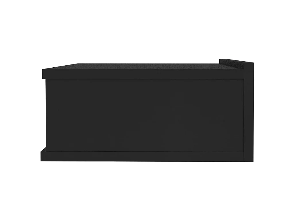 Nachtkastje zwevend 40x30x15 cm bewerkt hout zwart NL44198