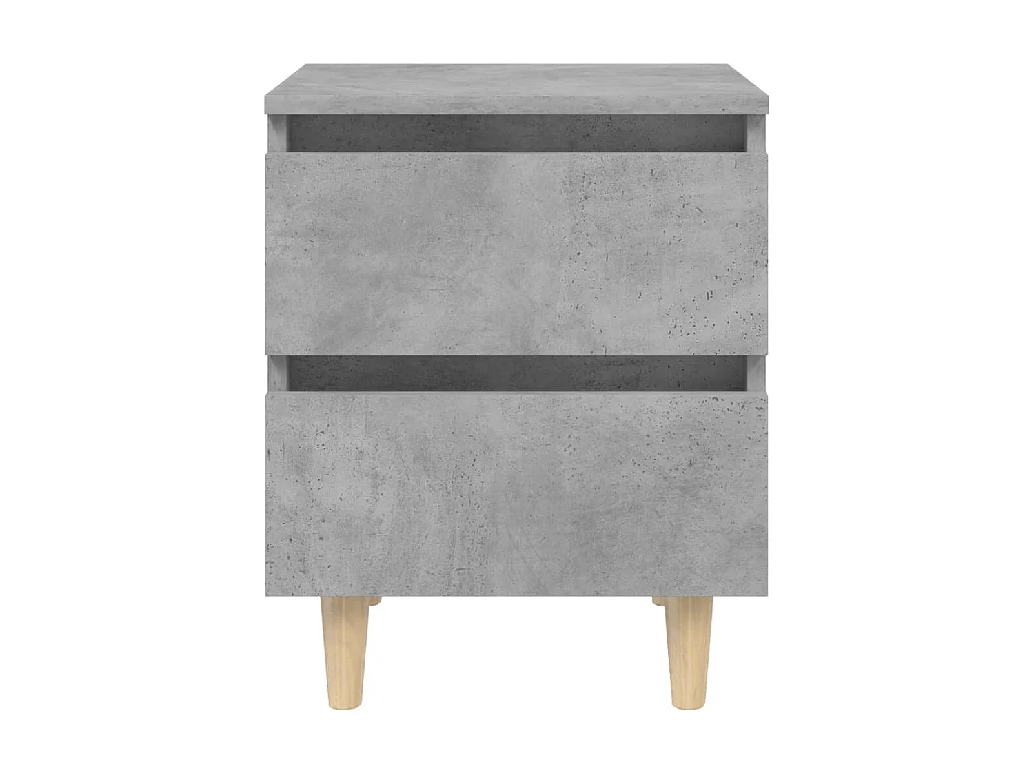Lot de 2 Tables de chevet pieds en pin Gris béton 40x35x50 cm GHR53321