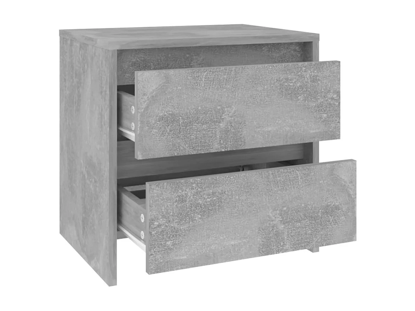 Lote de 2 Mesitas de noche madera de ingeniería gris hormigón ES64923