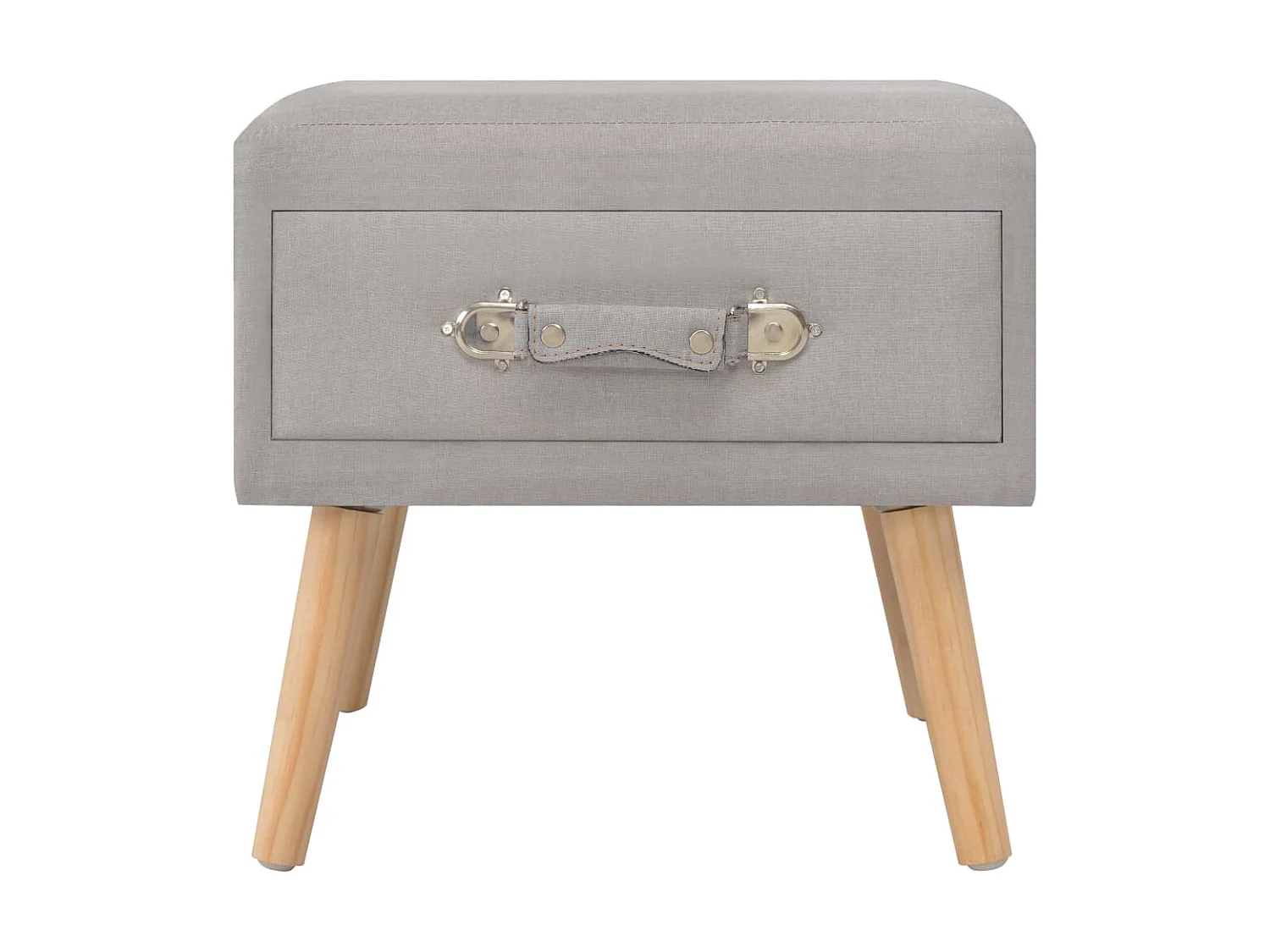 Mesas-de-cabeceira 2 pcs 40x35x40 cm tecido cinzento PT32947