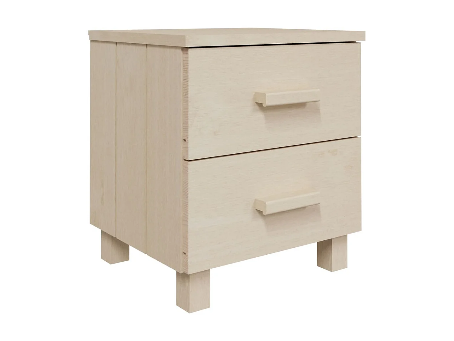 Lot de 2 Tables de chevet HAMAR Marron miel 40x35x44,5cm Bois GHR37938