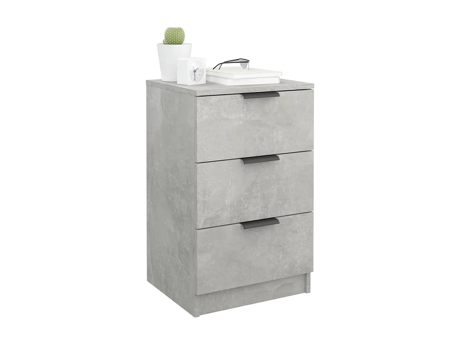 Lot de 2 Tables de chevet Gris béton 40x36x65 cm GHR31724