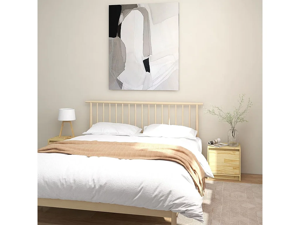 Lot de 2 Tables de chevet 40x30,5x40 cm bois de pin massif GHR81957