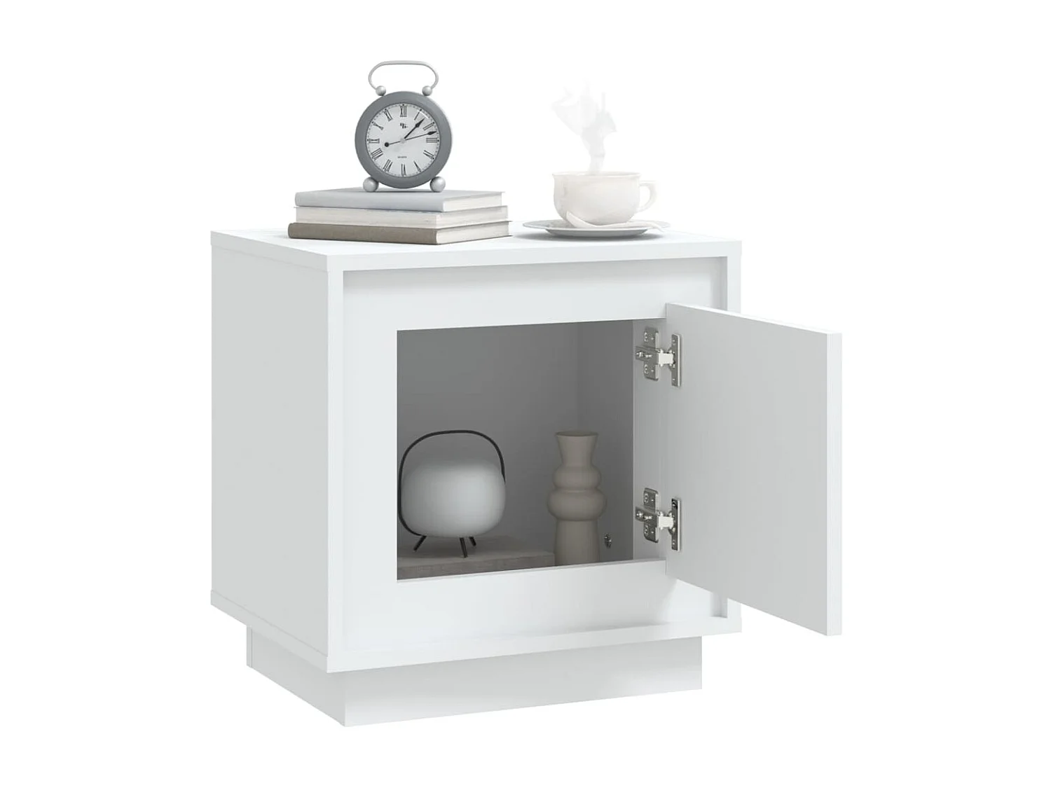 Mesas de cabeceira 2 pcs 44x35x45cm derivados de madeira branco PT82874