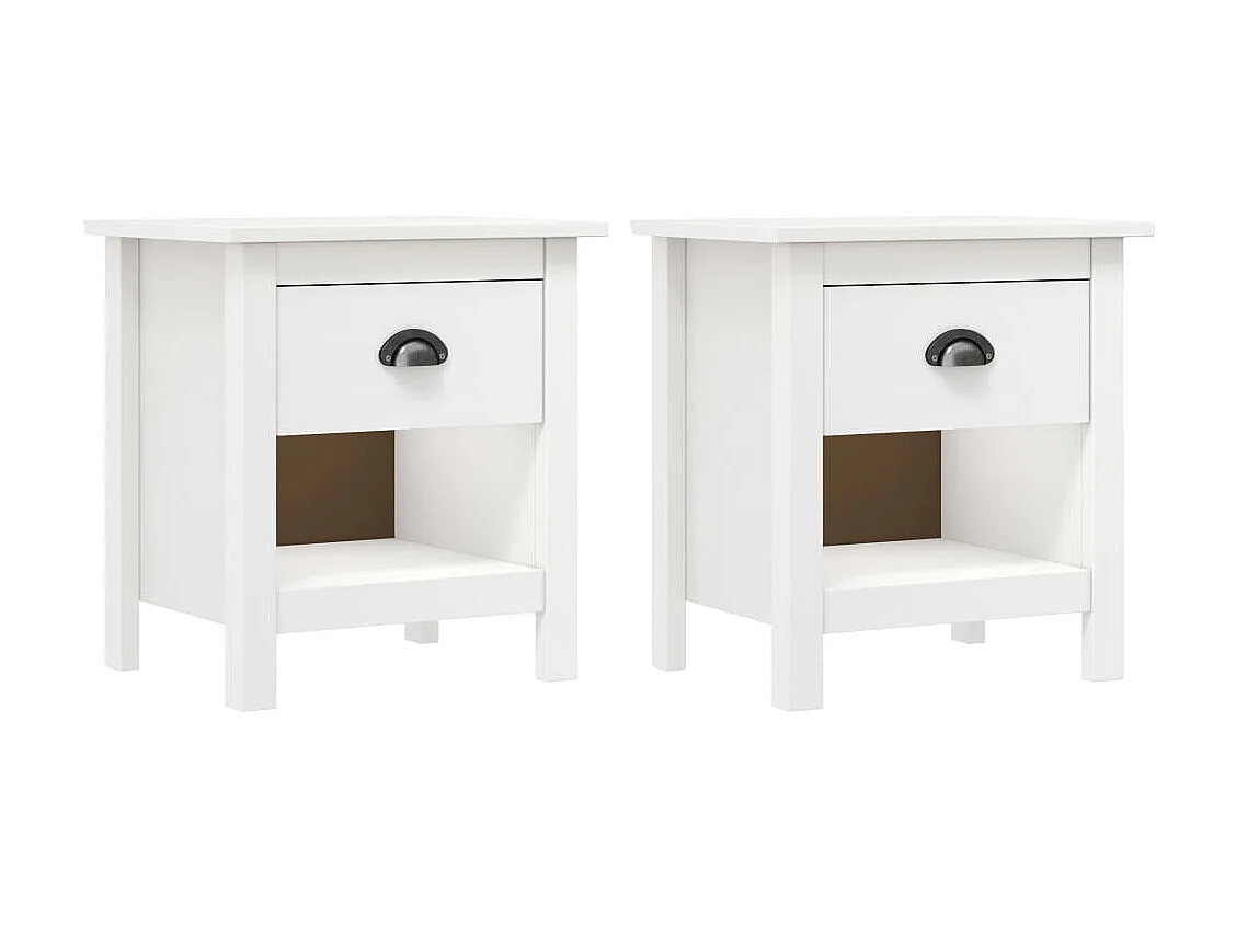 Mesas cabeceira Hill 2 pcs 46x35x49,5cm pinho maciço PT79318