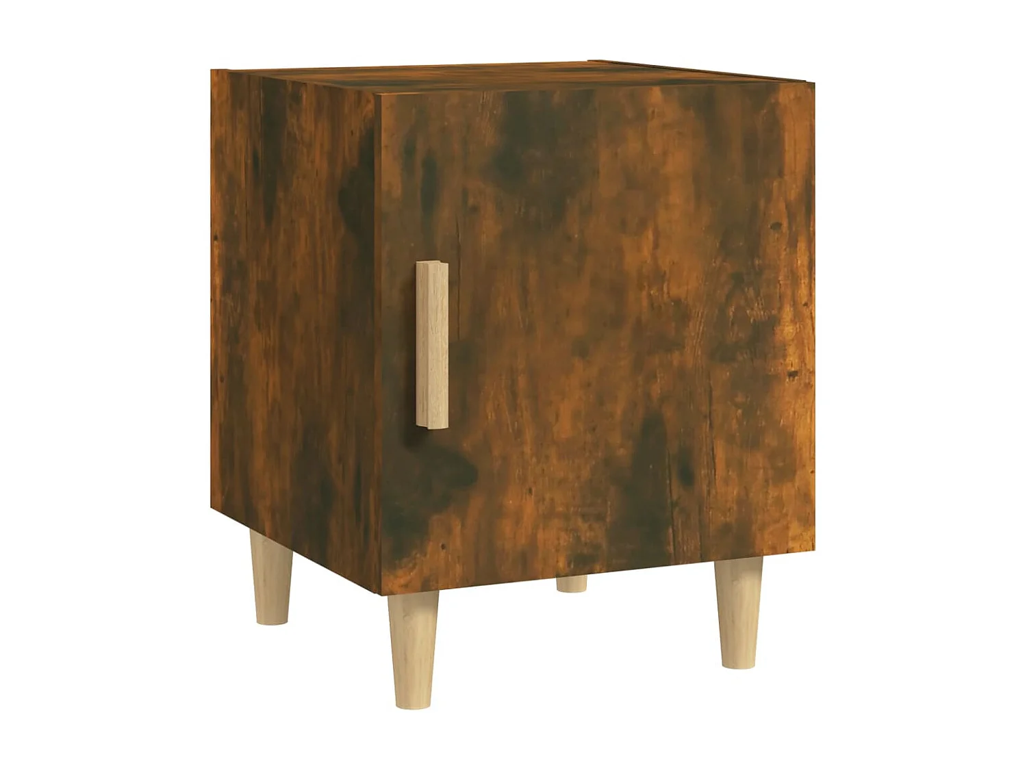 Comodini | Tavolini da notte | Tavolini da letto 2 pz Rovere Fumo in Legno Multistrato