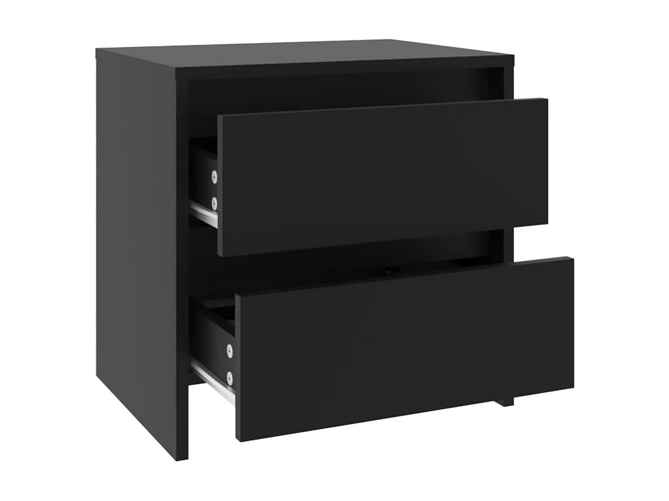 Lot de 2 Tables de chevet Noir 45x34,5x44,5 cm Aggloméré GHR27600