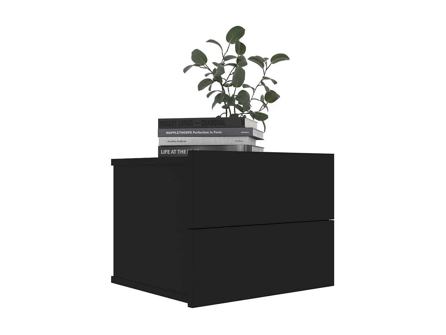 Nachtkastjes 2 st 40x30x30 cm bewerkt hout zwart NL30047