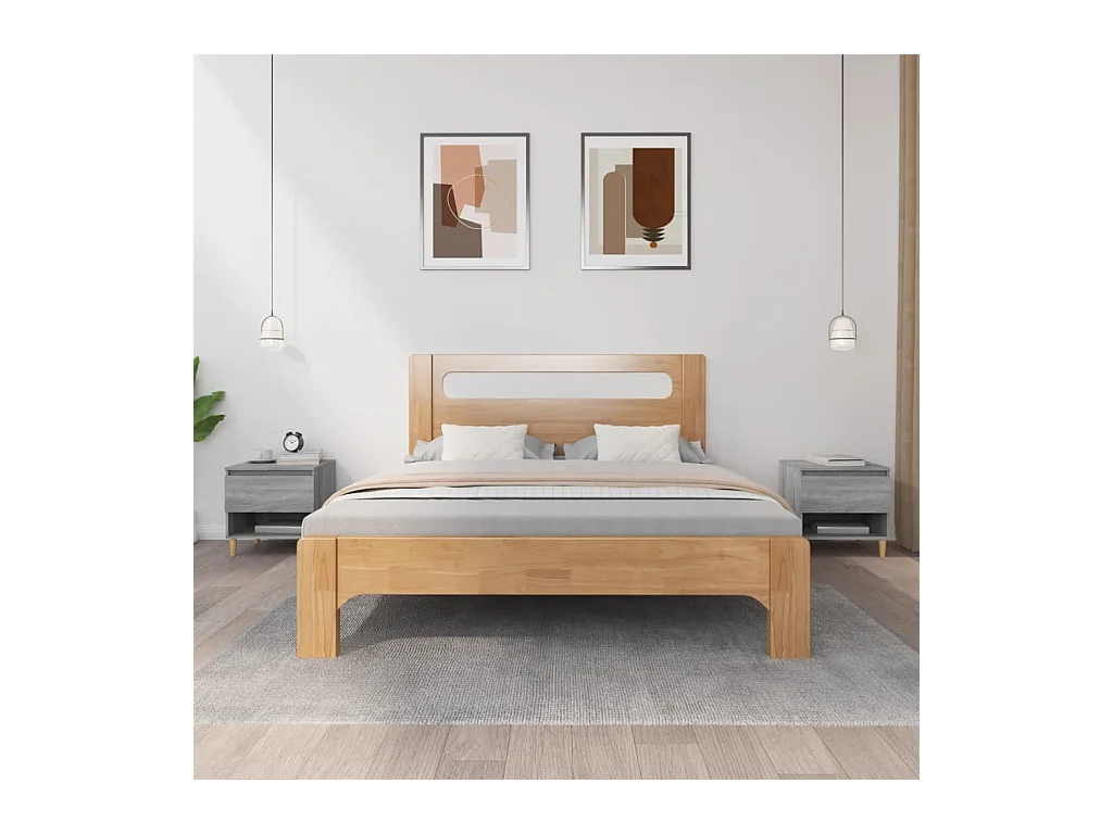 Lot de 2 Tables de chevet Sonoma gris 50x46x50cm Bois d’ingénierie GHR78435