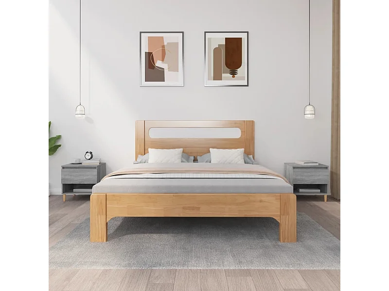 Nachtkastjes 2 st 50x46x50 cm bewerkt hout grijs sonoma eiken NL10440