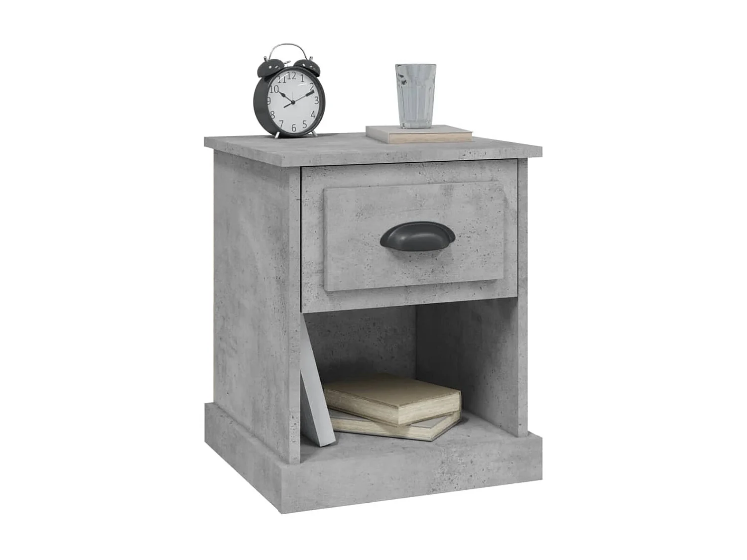 Nachtkastjes 2 st 39x39x47,5 cm bewerkt hout betongrijs NL81392