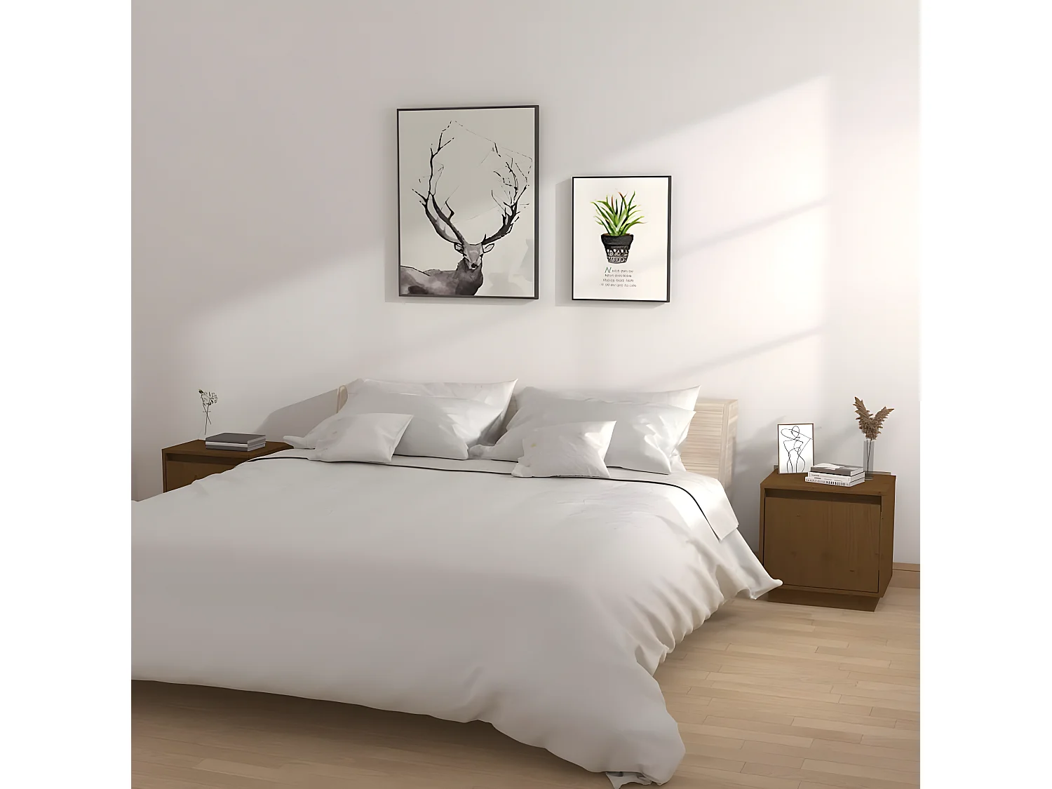 Mesas de cabeceira 2 pcs 40x30x40 cm pinho maciço castanho mel PT50091