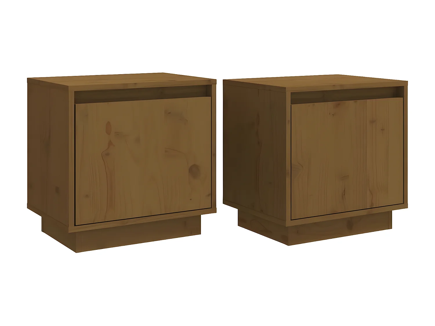 Mesas de cabeceira 2 pcs 40x30x40 cm pinho maciço castanho mel PT50091