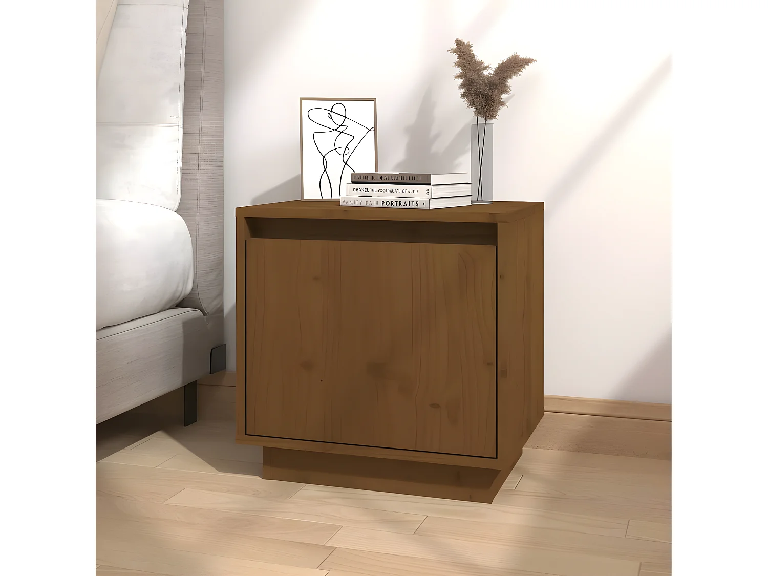 Mesas de cabeceira 2 pcs 40x30x40 cm pinho maciço castanho mel PT50091