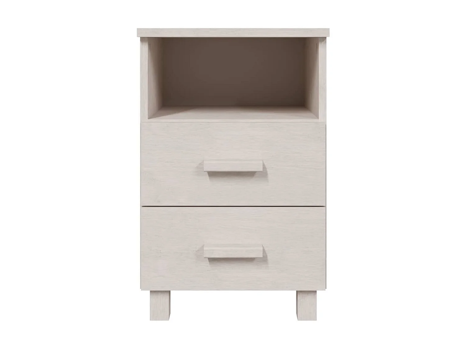 Mesas cabeceira HAMAR 2pcs 40x35x62 cm pinho maciço branco PT45243