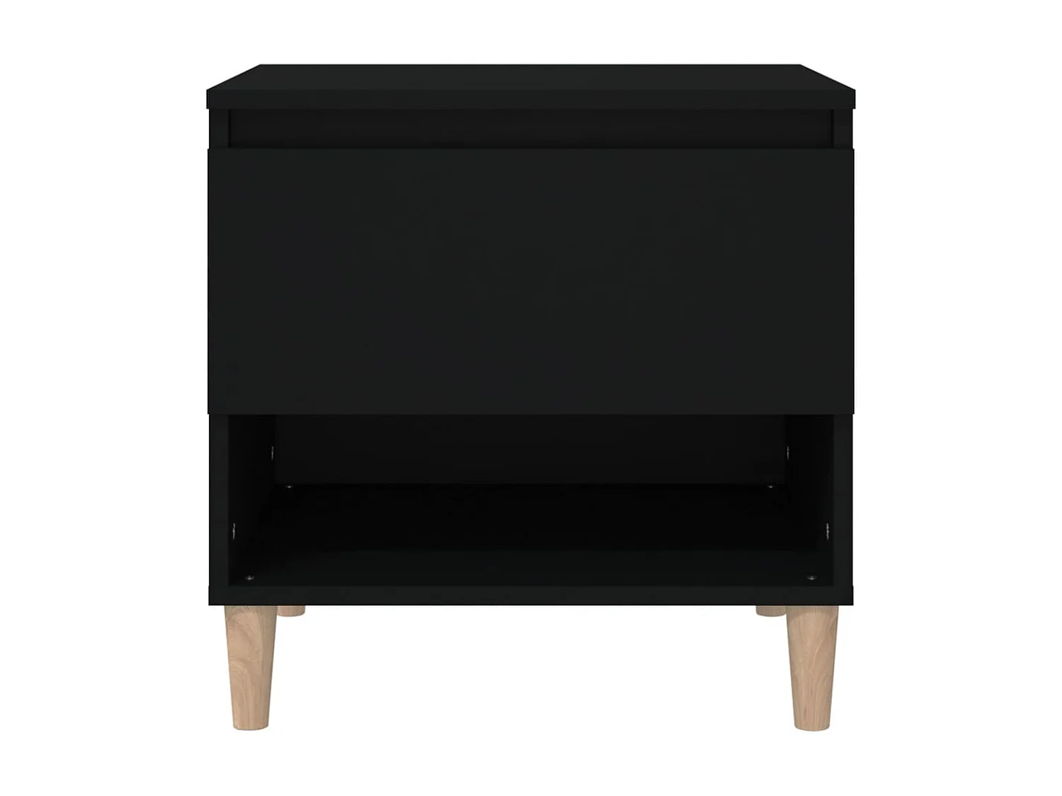 Lot de 2 Tables de chevet Noir 50x46x50 cm Bois d’ingénierie GHR72628