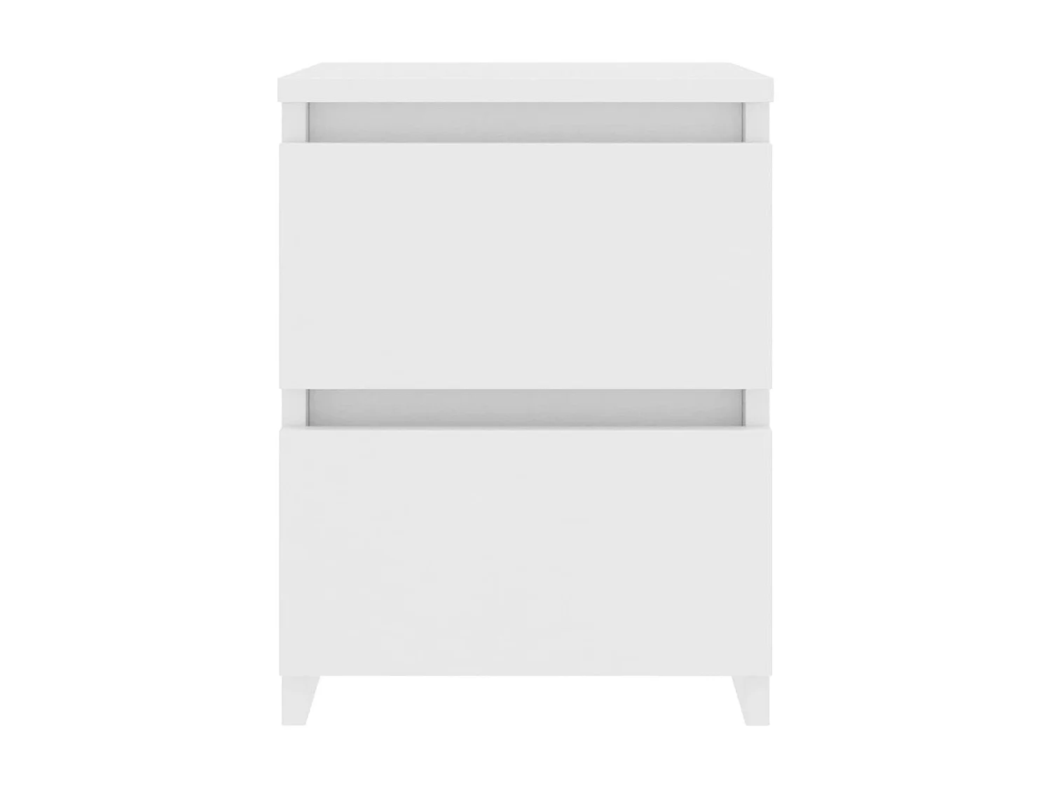 Lot de 2 Tables de chevet Blanc 30x30x40 cm Bois d'ingénierie GHR43169