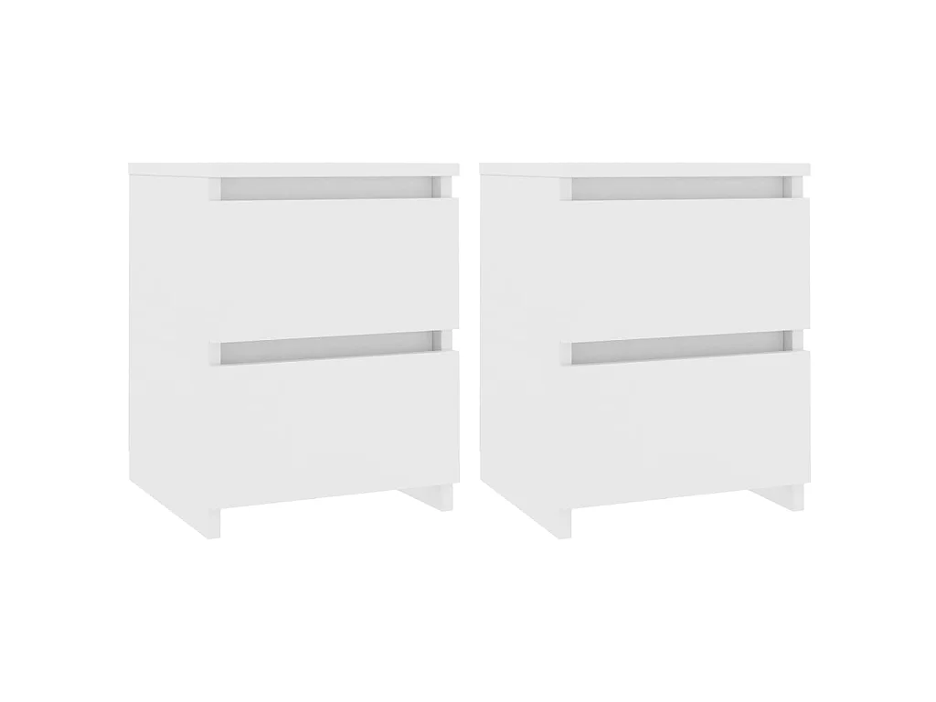 Nachtkastjes 2 st 30x30x40 cm bewerkt hout wit NL91565